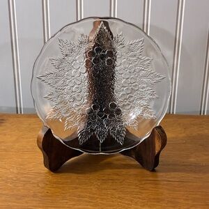 VINTAGE KIG INDONESIA PRESSED GLASS BREAD/DESSERT PLATE